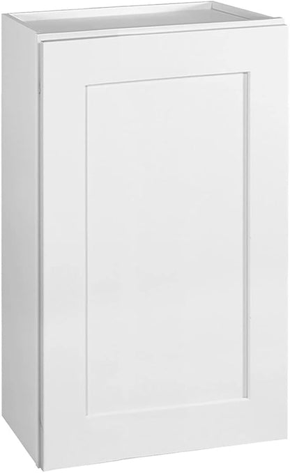Design House Brookings Shaker Fully Assembled Wall Kitchen Cabinet W1830, 18 W x 12 D x 30 H, Painted White, Solid Wood, Design House, 613505