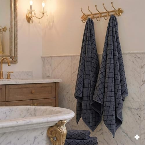 Microfiber Bath Towels Set of 2 - Ultra Soft, Highly Absorbent & Fast Drying Bath Towels, Vacuum Compressed for Storage, Lint-Free & Skin-Friendly for Women, Kids, Sensitive Skin (27x54 Inches)
