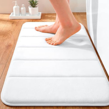 OLANLY Memory Foam Bath Mat 35x16, Super Soft and Absorbent Bathroom Rugs