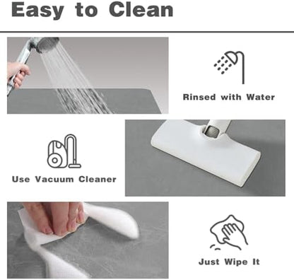 TYUU Thin Bath Mat, Bathroom Rugs Non Slip Washable, 20x48 Light Grey