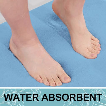 Smiry Memory Foam Bath Mat 36x24, Extra Soft and Absorbent Bathroom Rugs