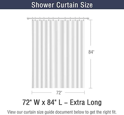 Gibelle Extra Long Boho Farmhouse Shower Curtain for Bathroom 72x84