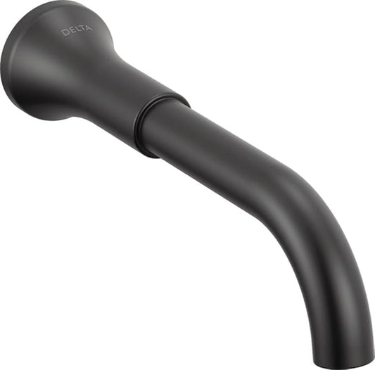 Delta Trinsic Wall Mount Bathroom Faucet 3 Hole, Matte Black Bathroom Sink Faucet for Wall, Matte Black T3554LF-BLLHP-WL (Valve and Handles Not Included)