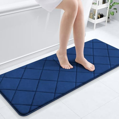 OLANLY Memory Foam Bath Mat 47x20, Ultra Soft and Absorbent Bathroom Rugs