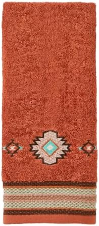 SKL Home Southwest Sunset Hand Towel, 100% Cotton, Embroidered, Rust