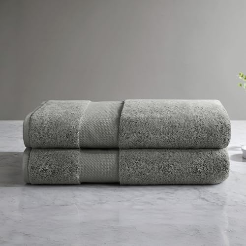 Madison Park Turkish 600 GSM Bath Sheet Set, 35 x 70 in - 2 Piece, Charcoal