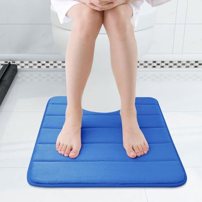 Buganda Memory Foam U-Shaped Toilet Rugs 20 x 20, Absorbent Bathroom mat