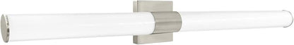 LUXRITE LED Bathroom Vanity Light Fixtures 48 Inch Brushed Nickel 5 CCT 2700K-5000K Selectable Over Mirror Vanity Lights Modern Wall Light Bar 38W 3000 Lumens CRI 90 Dimmable Damp Rated ETL Listed