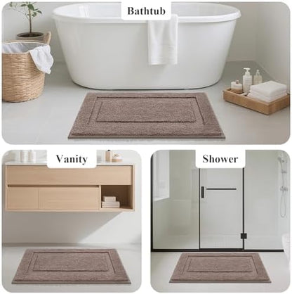 SHACOS Soft Microfiber Coffee Bathroom Rugs Sets 2 Pieces 32x20 inch
