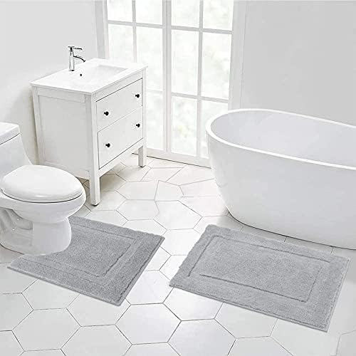 SHACOS Soft Microfiber Bathroom Rugs Set 2 Pieces with Toilet Rug