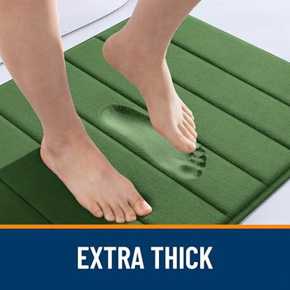 OLANLY Memory Foam Large Bath Mat 40x32, Super Soft Absorbent Bathroom Rugs