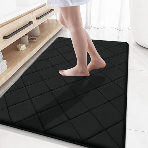 OLANLY Memory Foam Bath Mat 59x34, Ultra Soft and Absorbent Bathroom Rugs