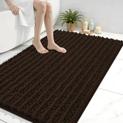 Arotive Bathroom Rugs Mat 40x32, Soft Absorbent Chenille Shaggy Bath Mat