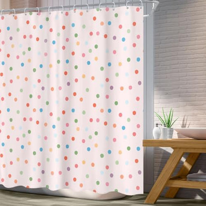 Polka Dot Shower Curtain Pink Pastel Modern Abstract Bathroom Curtain Sets