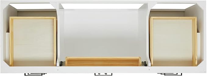 ARIEL Hepburn 60 Inch Single Rectangle Sink Bathroom Vanity with Nero Marquina Black Quartz Countertop 1.5 Inch in White
