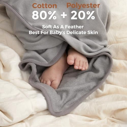Momcozy Baby Towel, 5pcs Baby Bath Towel Set，Soft&Breathable，Elephant