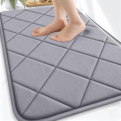 OLANLY Memory Foam Bath Mat 30x20, Ultra Soft and Absorbent Bathroom Rugs