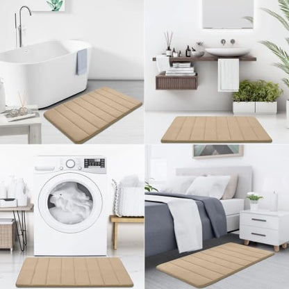 Buganda Memory Foam Bath Mat 30 x 20, Ultra Soft Absorbent Bathroom Rugs