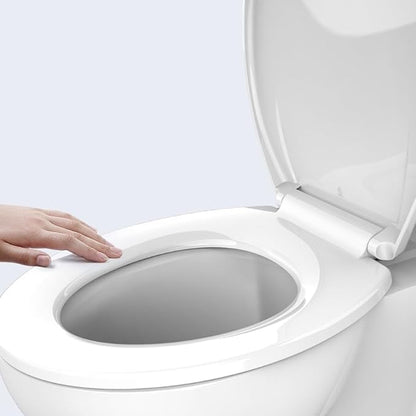Round Toilet Seat, Soft-Slow Close, 17 Inch Round Toilet Seat For Round Toilets, Quiet-Close Lid And Seat, Easy To Install And Clean, Never Loosen, White