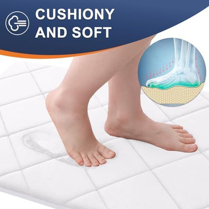 OLANLY Memory Foam Bath Mat 44x24, Ultra Soft and Absorbent Bathroom Rugs