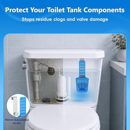 2 Pack Toilet Tank Tablet Holder, Silicone Basket for Toilet Tanks