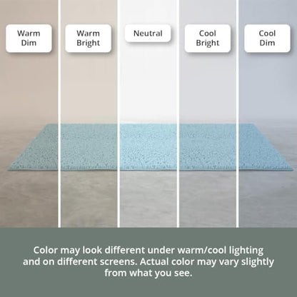 Small Plush Shaggy Chenille Bath Mat 23"x14" Extra Soft, Super Absorbent, Non-Slip Bathroom Rug | Fluffy Microfiber, Area Rug Sets for Bathroom Floor, Kitchen, Living Room | 23"x14" | Spa Blue