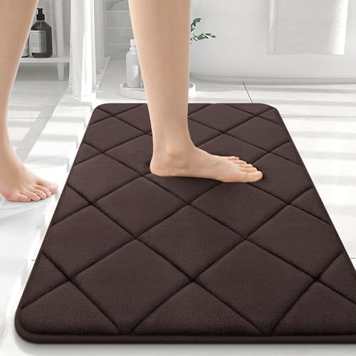 OLANLY Memory Foam Bath Mat 36x24, Ultra Soft and Absorbent Bathroom Rugs