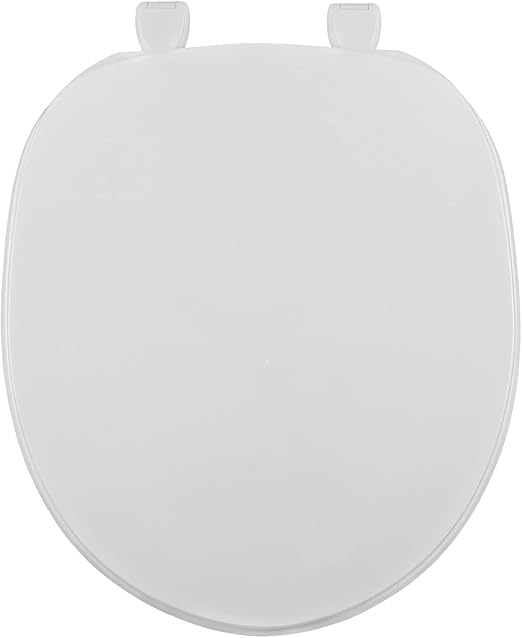 Centoco Elongated Toilet Seat, Residential, Closed Front with Cover, Plastic, DSAMAZ2-001, White