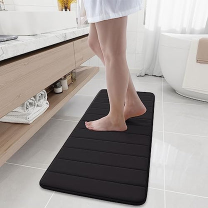 Buganda Memory Foam Bath Mat 47 x 17, Ultra Soft Absorbent Bathroom Rugs