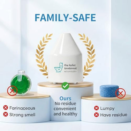 Toilet Cleaner, Household Cleaning Solution, Toilets Bowl Cleaning Reduces Hard-Water Stains & Odor, Automatic Refreshes Toilets, Long-Lasting Bowl Cleaner Fresh Scent, White