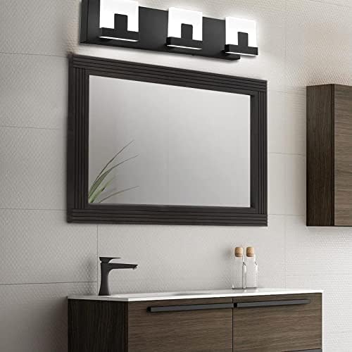 YOSHOOT Hand-Made Wooden Spliced Wall Mirror for Bathroom, Rustic Farmhouse Vanity Mirror, Décor Wall Art, Solid Wood Frame, Vertical or Horizontal Hanging