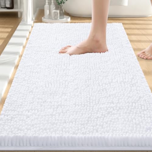 Smiry Bathroom Rugs 30X20, Luxury Chenille Extra Soft Absorbent Bath Mat