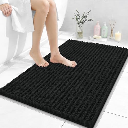 OLANLY Bathroom Rugs 36x24, Thick Soft Absorbent Chenille Bath Rugs