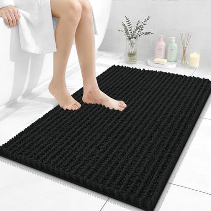 OLANLY Bathroom Rugs 36x24, Thick Soft Absorbent Chenille Bath Rugs