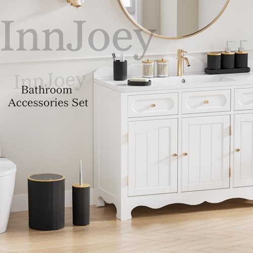 10PC Bathroom Accessories Set, Wooden Design Restromm Decor Sets