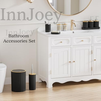 10PC Bathroom Accessories Set, Wooden Design Restromm Decor Sets