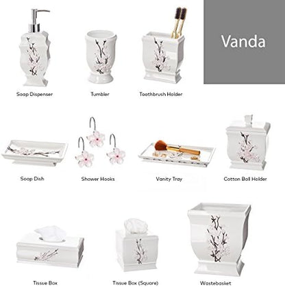 Creative Scents Vanda Shower Curtain Hooks Decorative | Set of 12