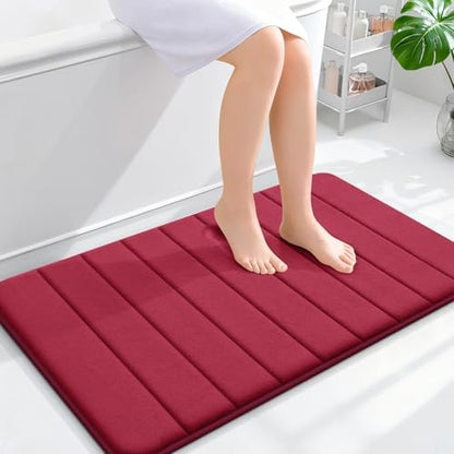 OLANLY Memory Foam Bath Mat 35x24, Super Soft and Absorbent Bathroom Rugs