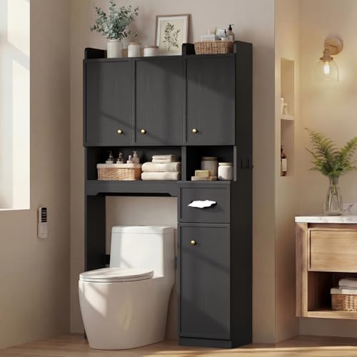 7-Tier Over Toilet Storage Cabinet, 2-in-1, Separable Bathroom Storage