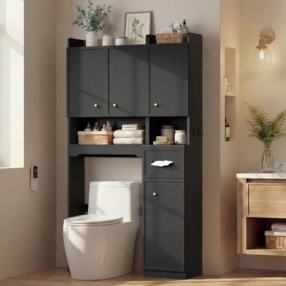 7-Tier Over Toilet Storage Cabinet, 2-in-1, Separable Bathroom Storage