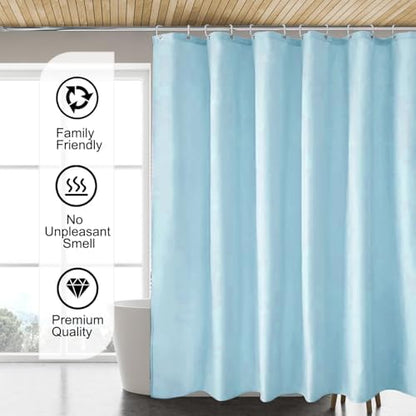LLSCL Fabric Shower Curtain Liner with Magnets, Waterproof Hotel Quality, 72 x 72 Machine Washable