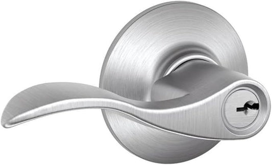 SCHLAGE F51A ACC 626 Accent Keyed Lever, Satin Chrome