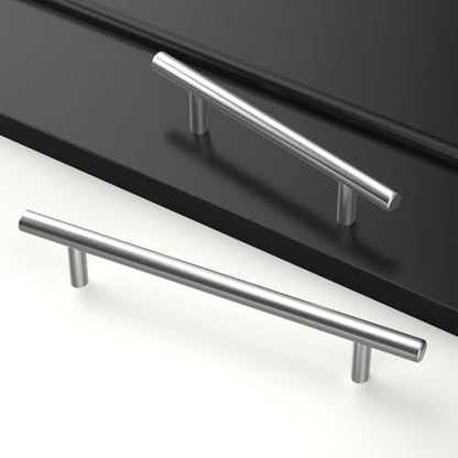 homdiy 20 Pack Cabinet Pulls Modern Drawer Pulls - HD201SN Kitchen Cabinet Handles Cupboard Handles Brushed Nickel Cabinet Hardware Stainless Steel Drawer Handls, 5in Hole Centers