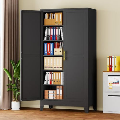 78.7" Tall Metal Pantry Cabinet, Freestanding Kitchen Storage Cabinet