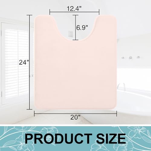 Smiry Memory Foam Toilet Rugs 24x20, Extra Soft Absorbent Bathroom Rugs