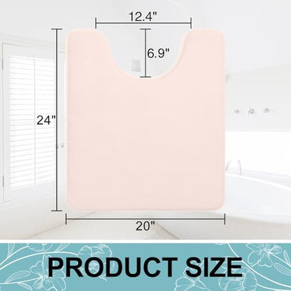 Smiry Memory Foam Toilet Rugs 24x20, Extra Soft Absorbent Bathroom Rugs