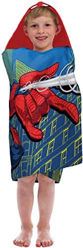 Marvel Spiderman Kids Hooded Towel 22 x 51 In Cotton Poncho for Kids