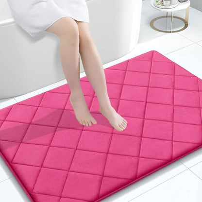 OLANLY Memory Foam Bath Mat 47x32, Ultra Soft and Absorbent Bathroom Rugs