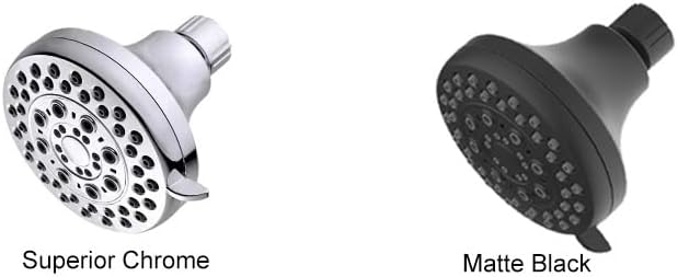 High Presssure Shower head, Premium Chrome Bathroom Fixed Showerhead, 5 Spray Settings Showerheads for Low Water Flow- Excellent Shower Head Replacement for Luxury Shower Experience