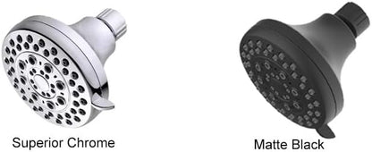 High Presssure Shower head, Premium Chrome Bathroom Fixed Showerhead, 5 Spray Settings Showerheads for Low Water Flow- Excellent Shower Head Replacement for Luxury Shower Experience